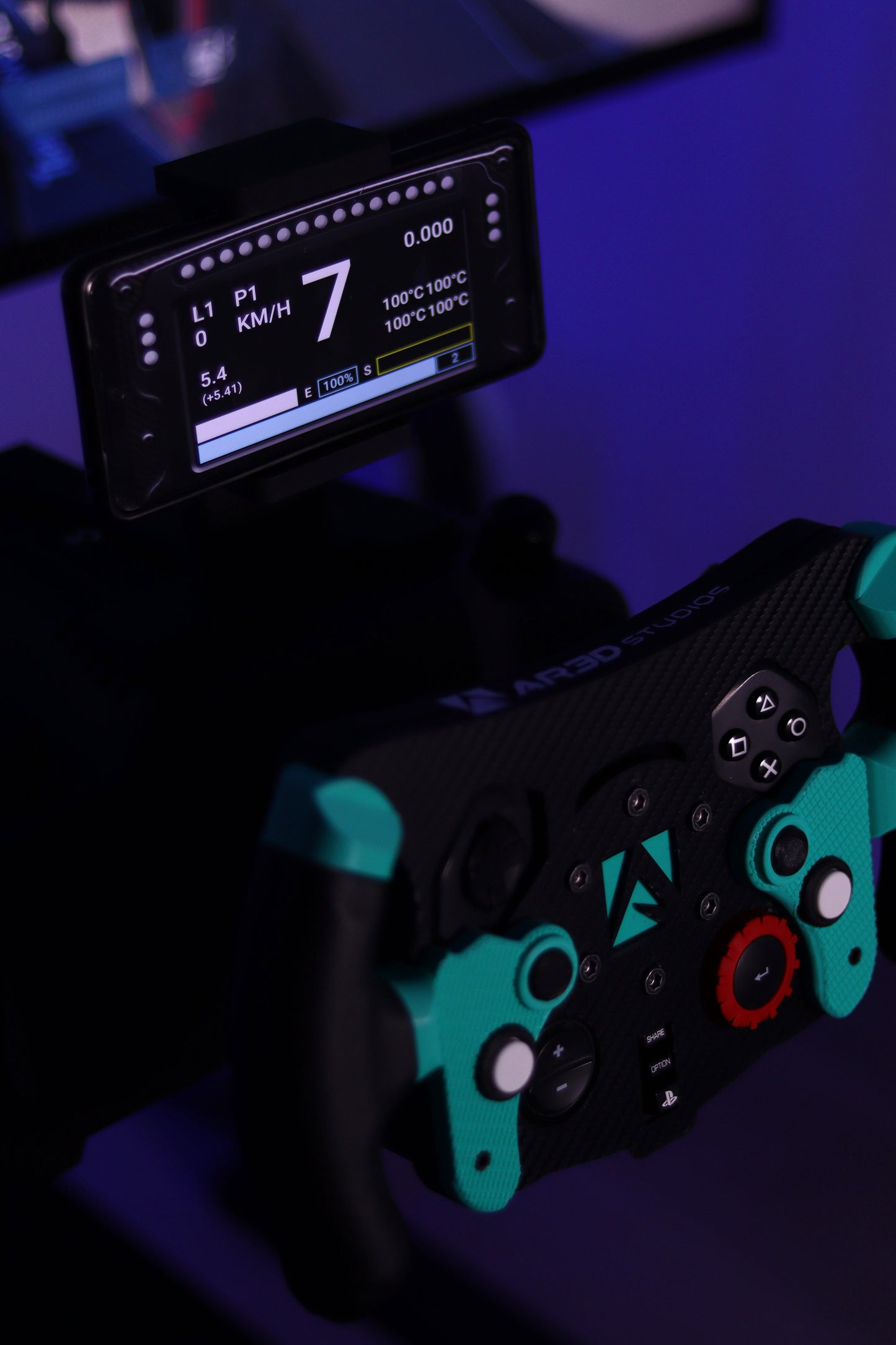 Soporte Ajustable Smartphone para volantes Logitech g29 g920 g923 - Simracing Dashboard Telemetria - AR3D Studios