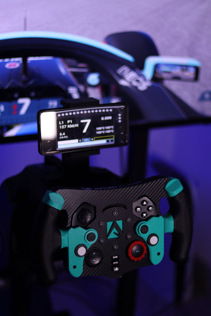 Soporte Ajustable  Smartphone para volantes Logitech g29 g920 g923 - Simracing Dashboard Telemetria -  AR3D Studios