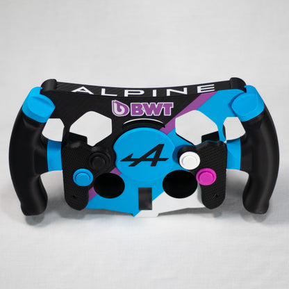 Réplica de volante F1 Alpine con acabados de alta calidad para simracing