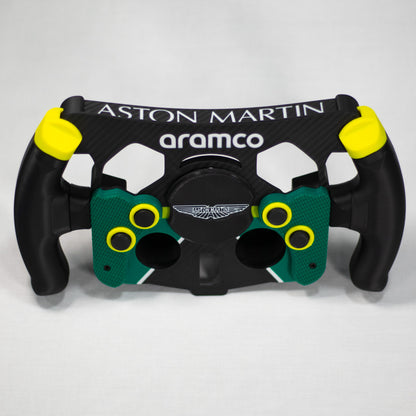 Réplica de volante F1 Aston Martin con acabados de alta calidad para simracing