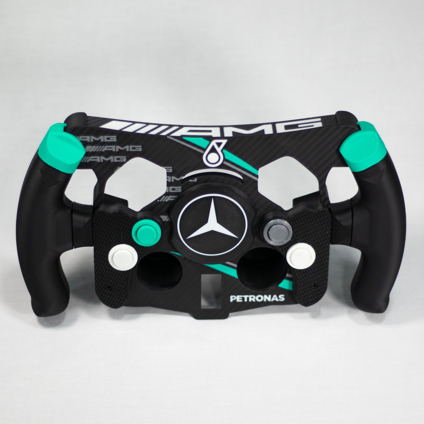 Réplica de volante F1 Mercedes con acabados de alta calidad para simracing