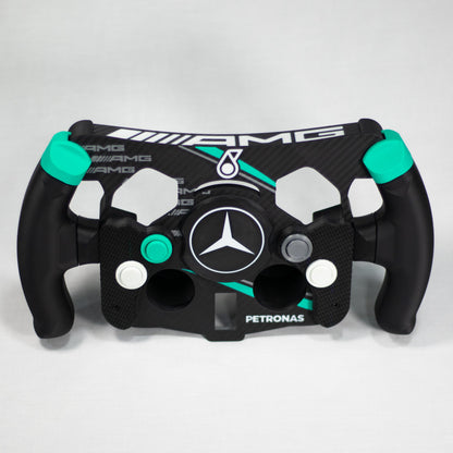 Réplica de volante F1 Mercedes con acabados de alta calidad para simracing